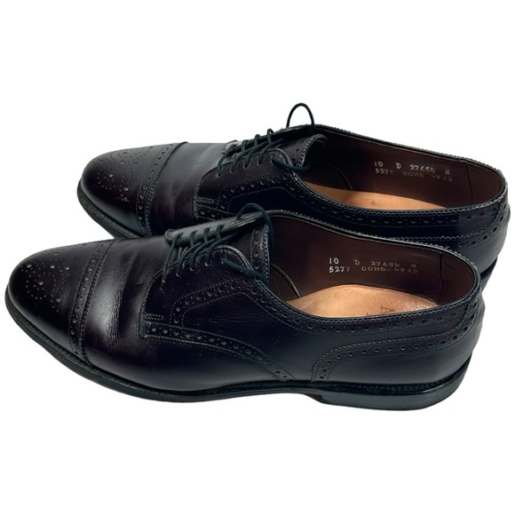 Allen Edmonds Shoes Men's 10D Sanford Derby Bugundy Leather Lace-Ups Cap Toe - Picture 7 of 11
